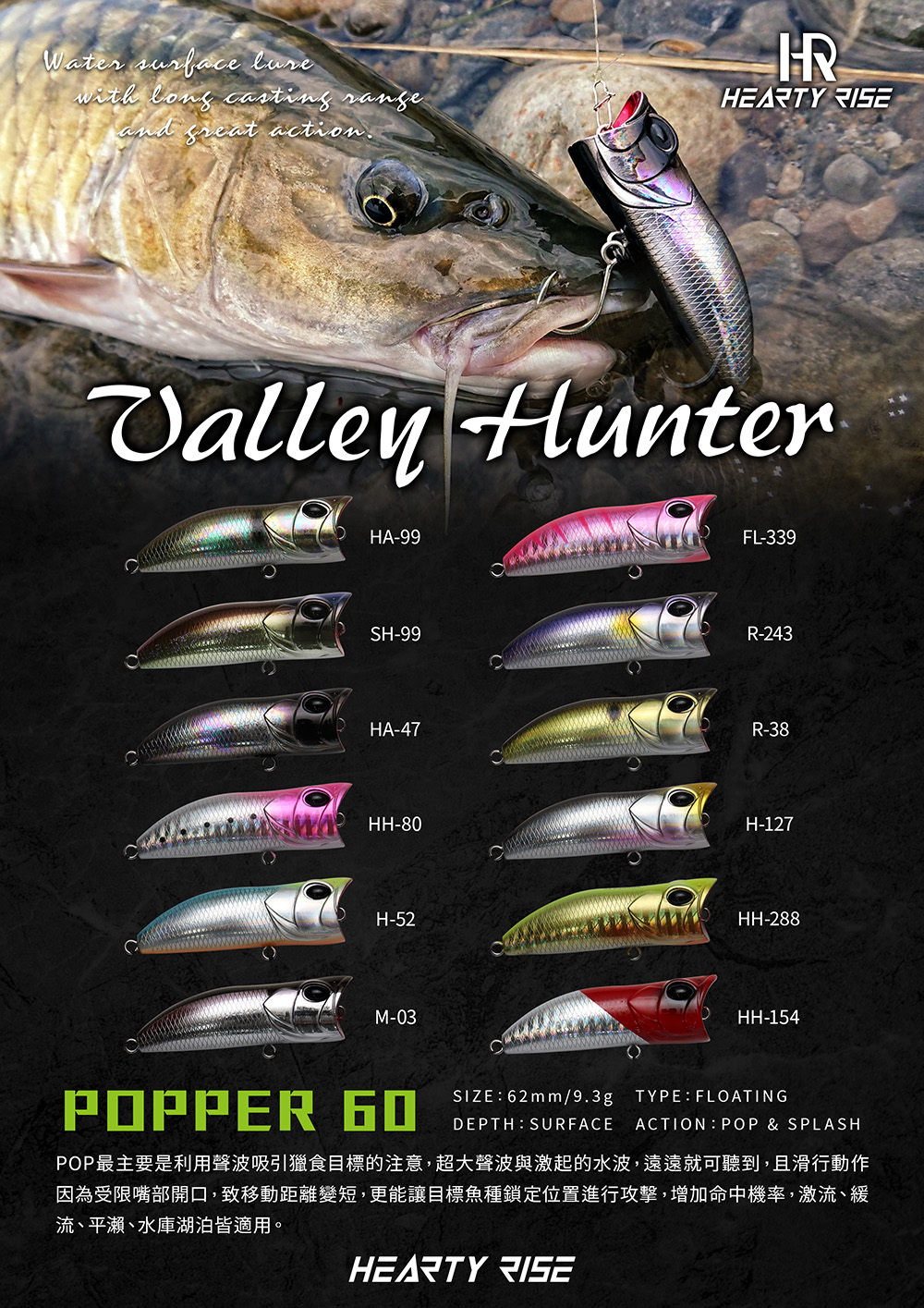 HR 溪谷獵人 POPPER 60 1000